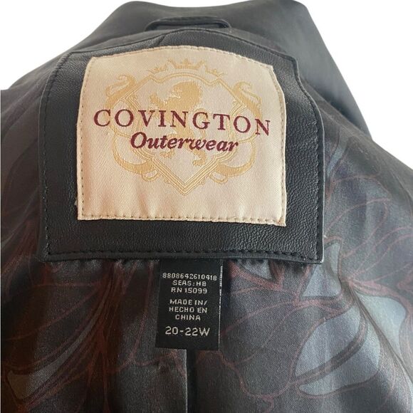 Covington 20-22 W Vintage genuine leather,soft and supple black coat/bla… - Picture 4 of 9